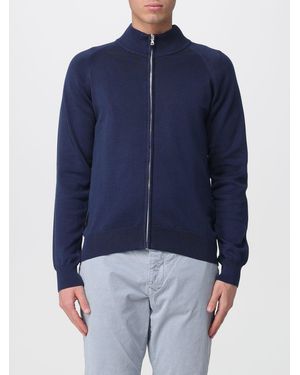 Blauer Cotton Zip Cardigan - Blue