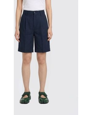 Woolrich Linen Blend Shorts - Blue