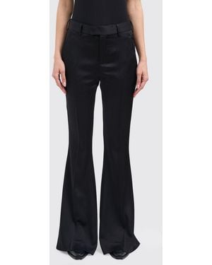 Ann Demeulemeester Crepe Flared Pants - Black