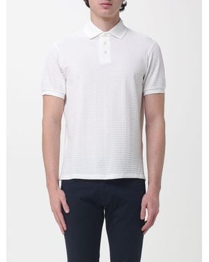 Emporio Armani Structured Cotton Polo - White