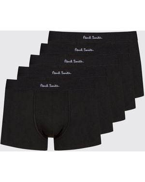 Paul Smith Set De 5 Bóxers De Algodón - Negro
