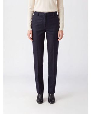 P.A.R.O.S.H. Mid-Rise Skinny Stretch Virgin Wool Trousers P.A.R.O.S.H - Blue