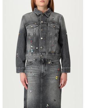 Marc Jacobs Embellished Denim Jacket - Gray