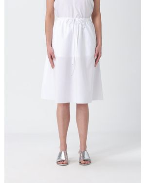 Low Classic Cotton Drawstring Skirt - White