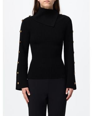 Elisabetta Franchi Schmal Geschnittener Rollkragenpullover Aus Seidenmischung Mit Langen Ärmeln - Schwarz