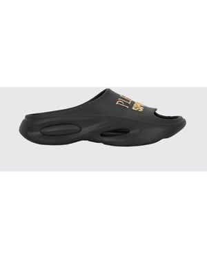 Philipp Plein Rubber Slide Sandals With Printed Logo - White