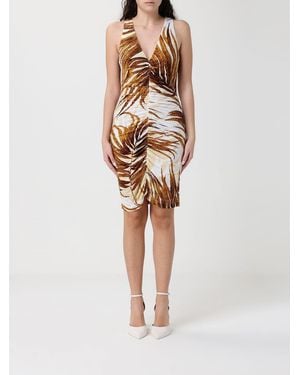 Just Cavalli Printed Jersey Mini Dress - White