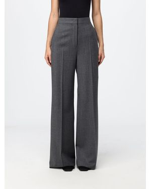 Max Mara High-Waisted Flared Crêpe Pants With Slash Pockets - Black