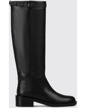 Doucal's Kniehohe Stiefel Aus Glattkalbsleder Mit Seitlichem Reißverschluss - Schwarz