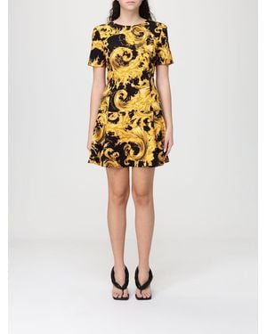 Versace Jeans Couture Dress With 'Barocco' Pattern - Yellow