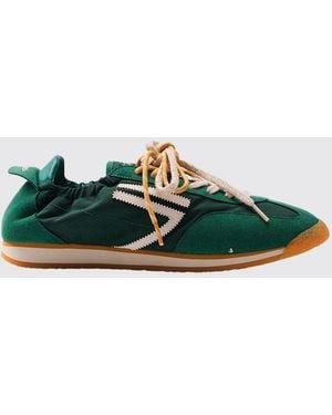 PURAAI Panther Vegan Leather And Nylon Trainers - Green