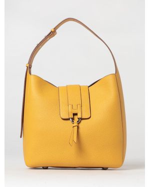 Hogan Bolso De Hombro Hobo De Piel Granulada - Amarillo