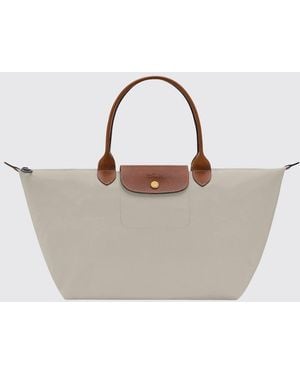 Longchamp Borsa A Mano Grande Le Pliage Original - Neutro