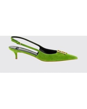 Elisabetta Franchi Suede Slingback Court Shoes - Green