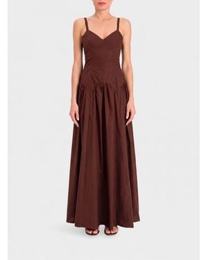 Twinset Stretch Cotton Long Dress - Purple