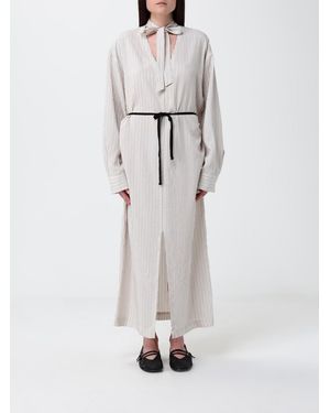 Barena Striped Silk Blend Chemisier Dress - White