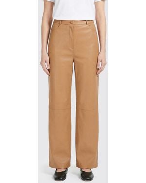 Loulou de Saison Leather Pants - Natural