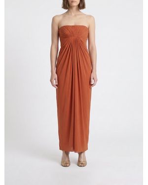 Alberta Ferretti Long Stretch Jersey Dress - Red