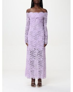 Rabanne Lace Off-Shoulder Dress - Purple