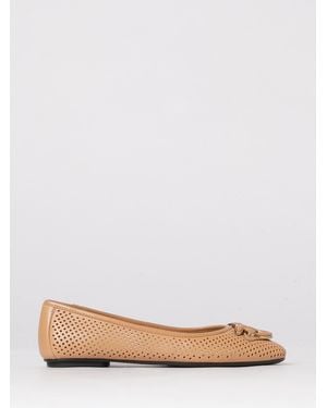 Pinko Max 11 Perforated Leather Ballet Flats - Pink