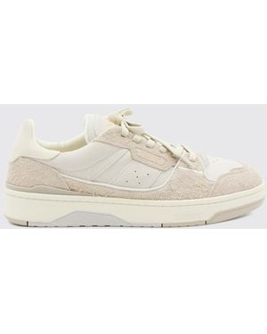 Axel Arigato Low-Top-Sneaker Clay Aus Leder Und Veloursleder Mit Mesh-Einsätzen - Weiß