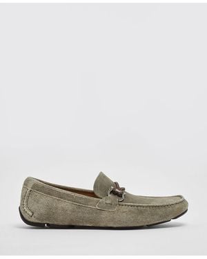 Ferragamo Gancini Suede Driver Loafers - Multicolour