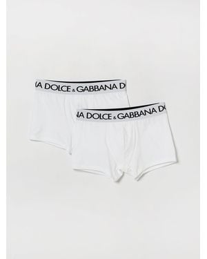 Dolce & Gabbana Dolce &Amp Gabbana Slim Fit Stretch-Cotton Boxer Briefs With Logo Waistband - White