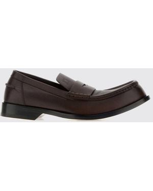 Loewe Bobine Smooth Calfskin Penny Loafers With Monogram - White
