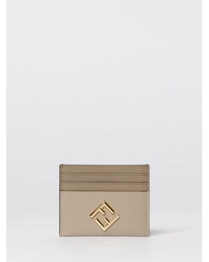 Fendi Ff Diamonds Card Holder - Natural
