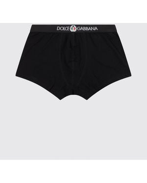 Dolce & Gabbana Dolce &Amp Gabbana Stretch Cotton Boxer Shorts - Black