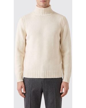 Ballantyne Long-Sleeved Ultrafine Merino Wool Turtleneck Jumper - Natural