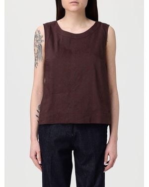 Mason's Stretch Linen Blend Basic Top - Purple