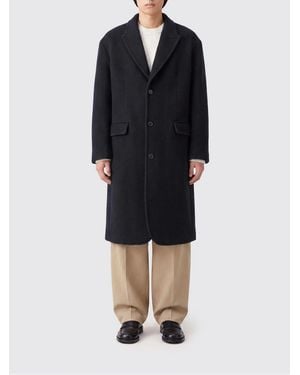 Marni Single-Breasted Knee-Length Wool Coat With Lapel Collar - Blue