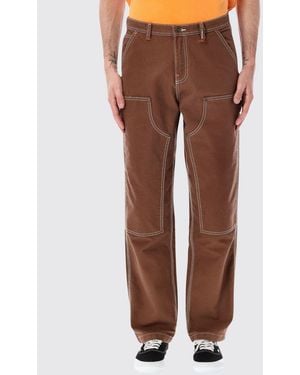 Vans Straight-Leg Cotton Pants With Belt Loops - Brown