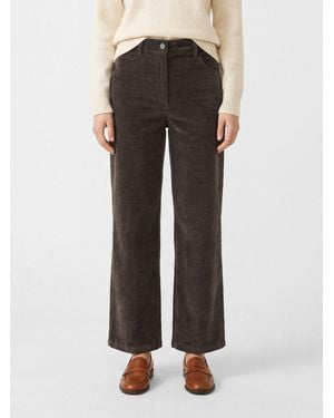 Low Classic Wide Leg Mid-Rise Five-Pocket Design Pants - Black