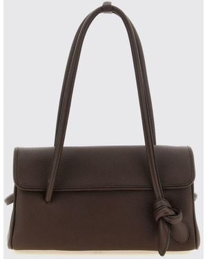 Jacquemus Le Turismo Grained Calfskin Shoulder Bag With Logo - Brown