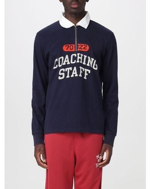 Champion Time Capsule Long-Sleeved Cotton Jersey Polo With Half-Zip - Blue