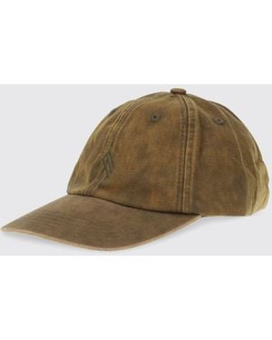 The Attico Cotton Hat With Embroidered Logo - Brown
