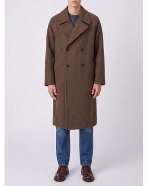 Lemaire Long Double-Breasted Coat - Brown
