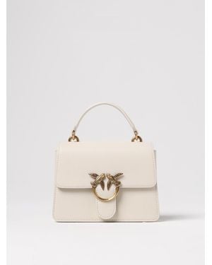 Pinko Mini Love Bag One Leather Bag - Natural