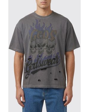 Gcds Cotton Printed T-Shirt - Grey