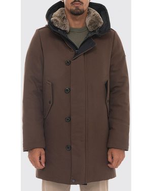 Peuterey Wasserabweisender Knielanger Parka Kasa Ki Mit Pelzkragen - Braun