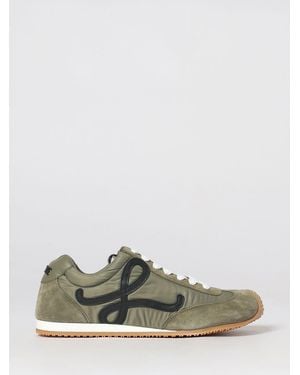 Loewe Ballet Runner 2.0 Nylon And Suede Trainers With Applied Logo - Green
