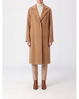 Max Mara Ardenne Single-Breasted Long 100% Cashmere Coat - Natural