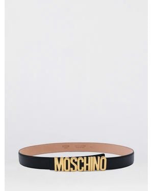 Moschino Leather Belt - White