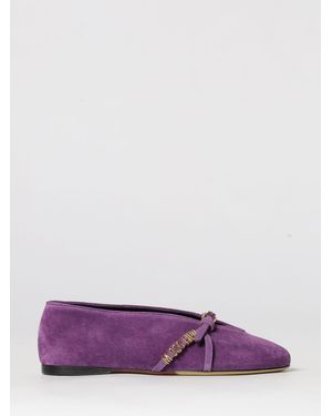 Moschino Suede Ballerina - Purple