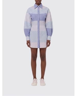 Moschino Striped Cotton Shirtdress - Blue