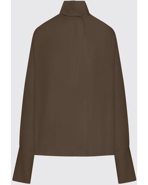 Tom Ford Blusa Di Seta - Marrone
