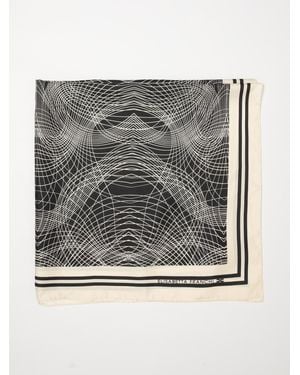 Elisabetta Franchi Printed Silk Scarf - Grey
