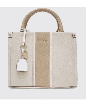 Liu Jo Striped Canvas Bag - White